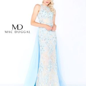66288 Mac Duggal Powder Blue Gown